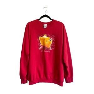 Y2K Vintage Disney XL Winnie the Pooh Bee Friendly sweatshirt red yellow